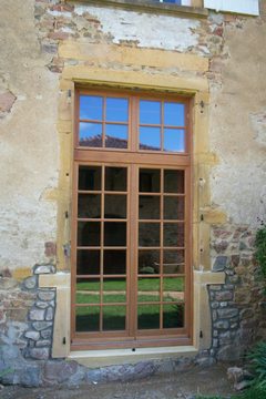 porte bois vitrée